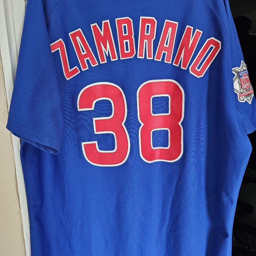 Authentic Carlos Zambrano Cubs Road Jersey Size 52 (XXL)